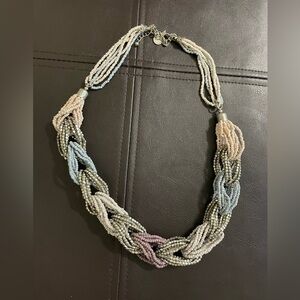 Beaded weaved‎ necklace